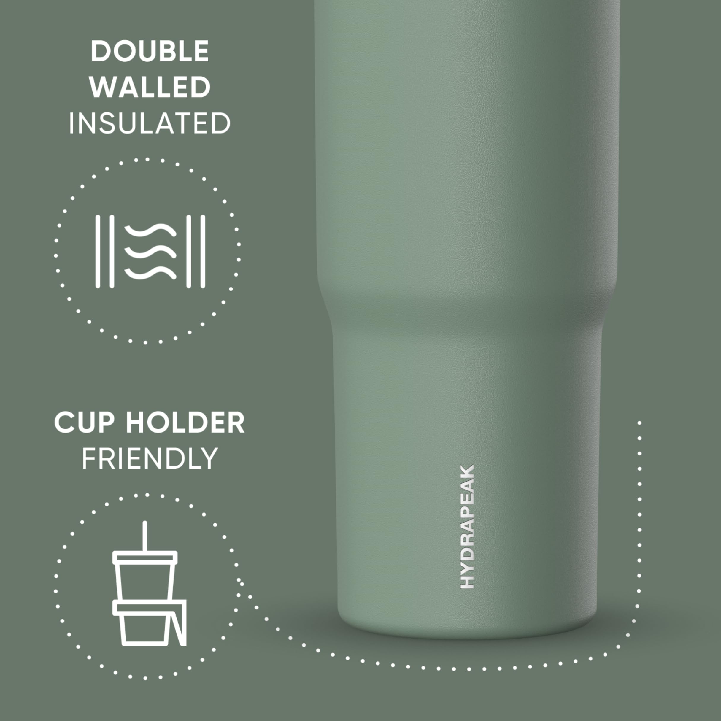 Hydrapeak Nomad aislamiento doble mantiene bebidas frías o calientes por más tiempo