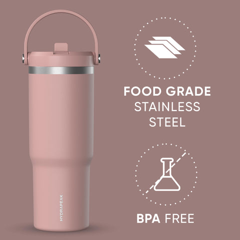 Hydrapeak Nomad 32 oz, tapa-pajilla, tapa con pajilla a prueba de derrames
