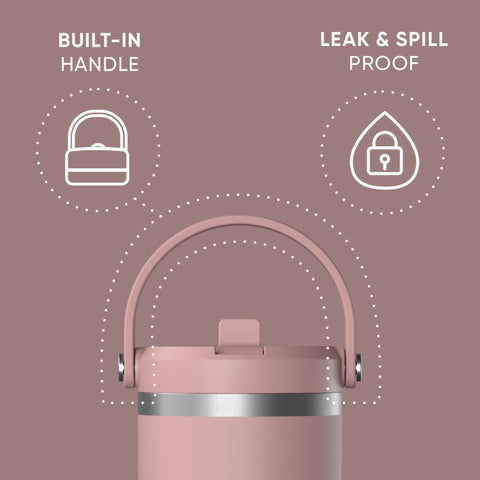 Hydrapeak Nomad 32 oz, vista frontal, botella de acero inoxidable duradera y elegante