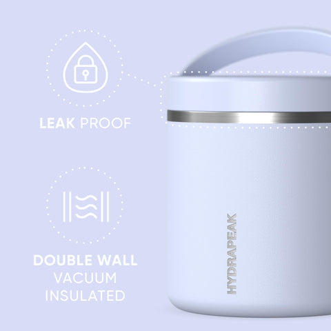 Hydrapeak con boca amplia facilita verter y comer directamente desde el termo.