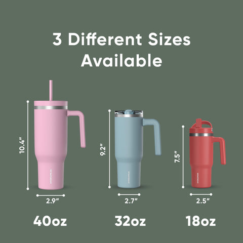 Hydrapeak Voyager 40 onzas: diseño compacto apto para porta vasos y uso diario