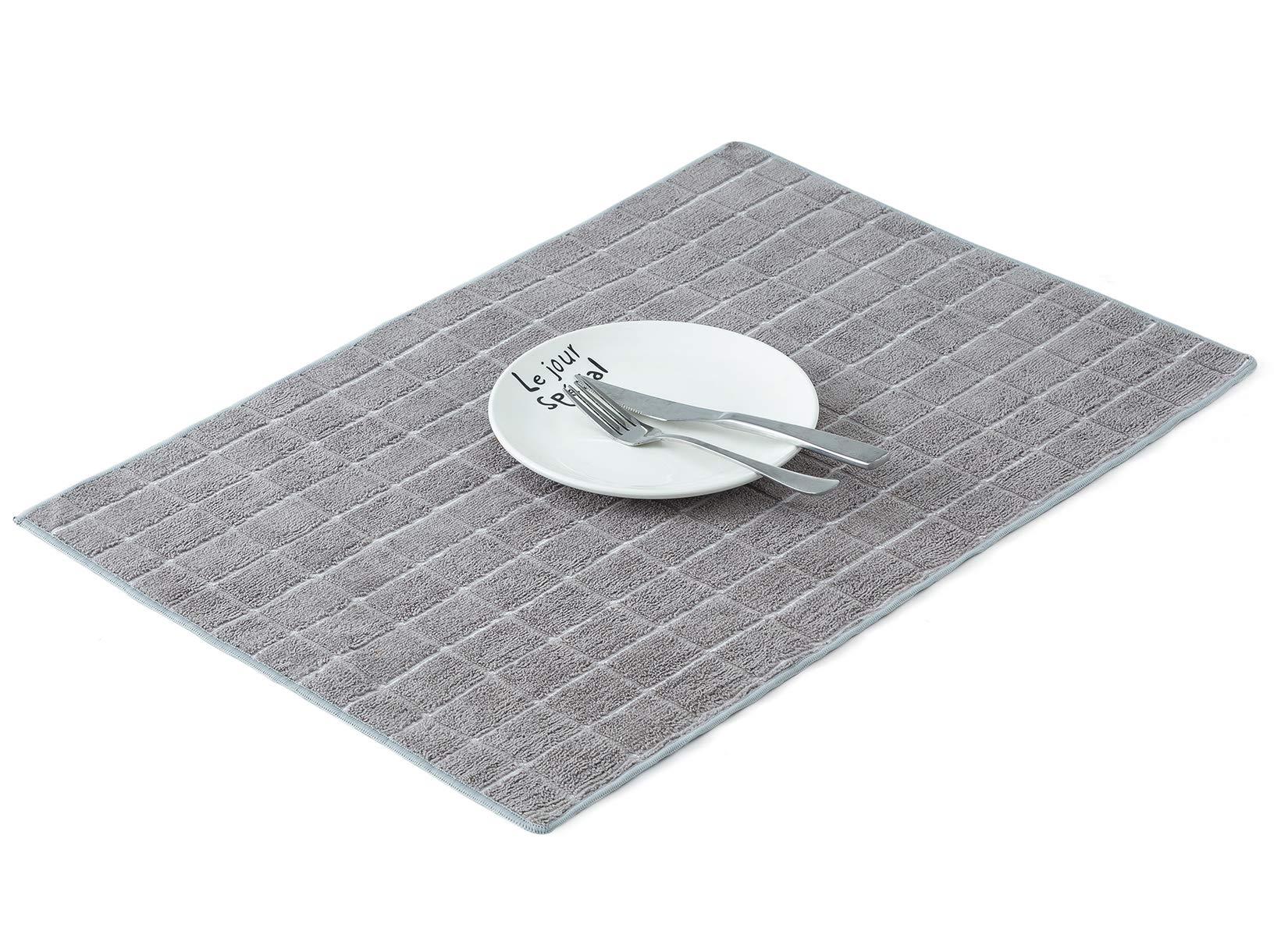 HYER KITCHEN, toallas microfibra gris lattice, resistentes al lavado y mantienen su forma