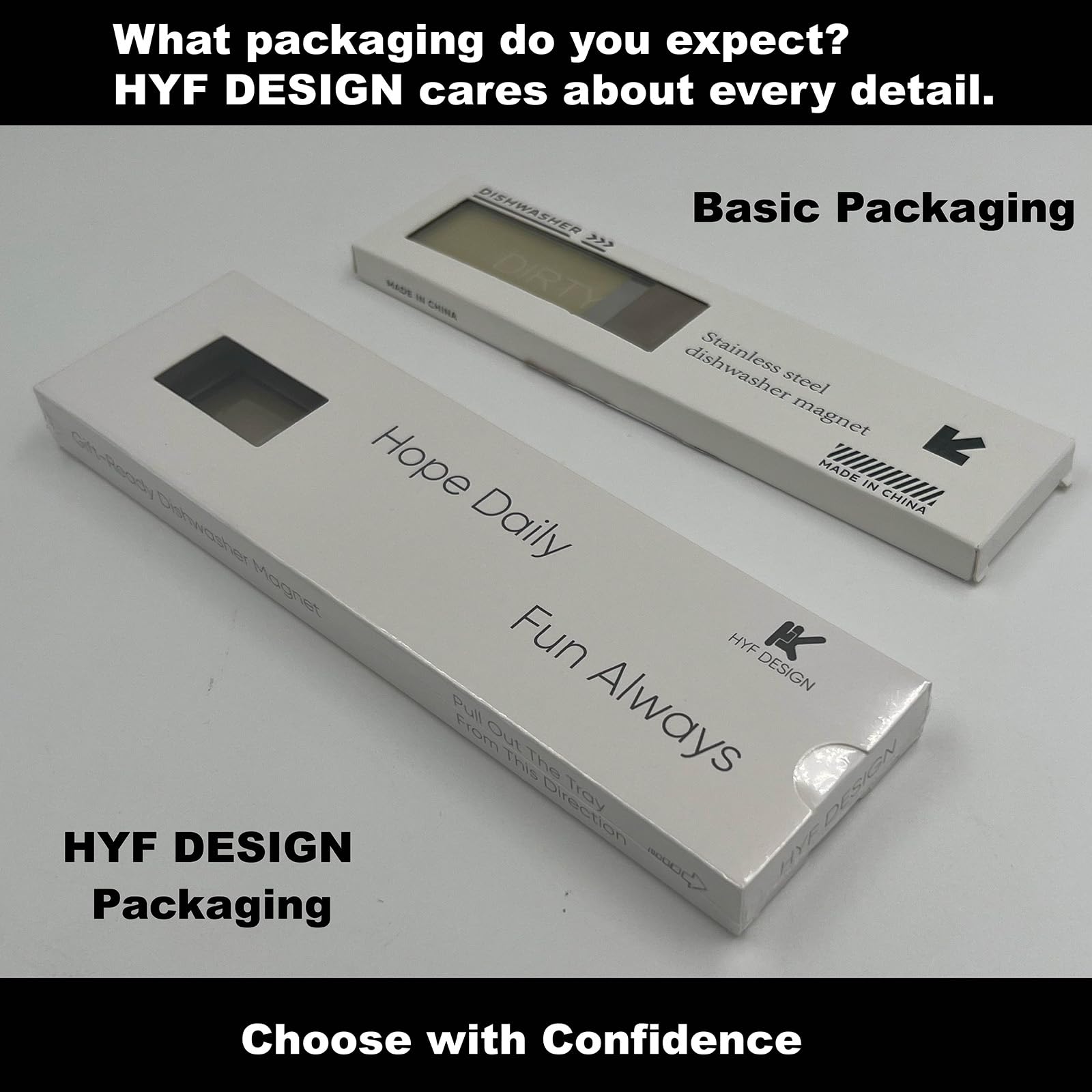 HYF DESIGN imán lavavajillas, regalo práctico para casa y cocina.