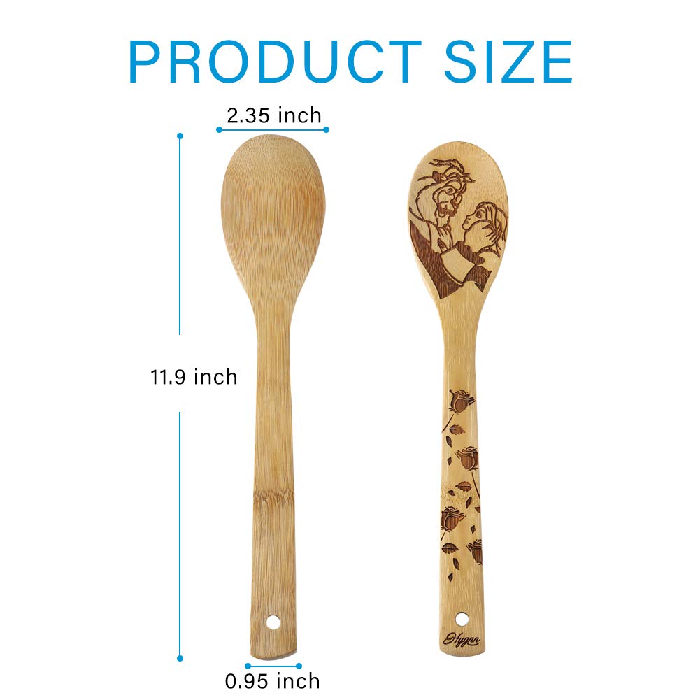 HYGNN conjunto de utensilios de cocina de bambú para uso diario