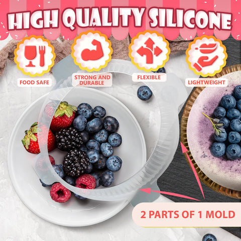 HYQO molde silicona apto para horno, microondas y congelador para usos versátiles.