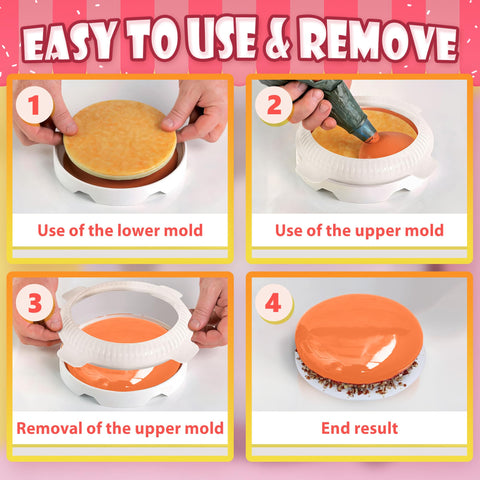 HYQO molde silicona para cheesecake y mousse con liberación rápida.