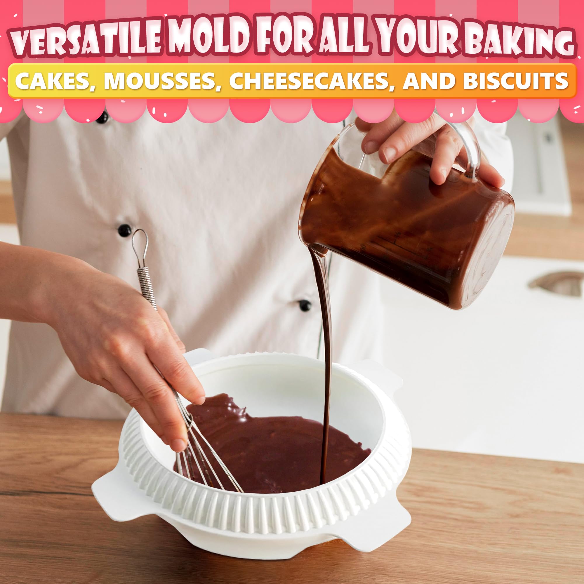 HYQO molde silicona para postres con base suave y desmolde sencillo.