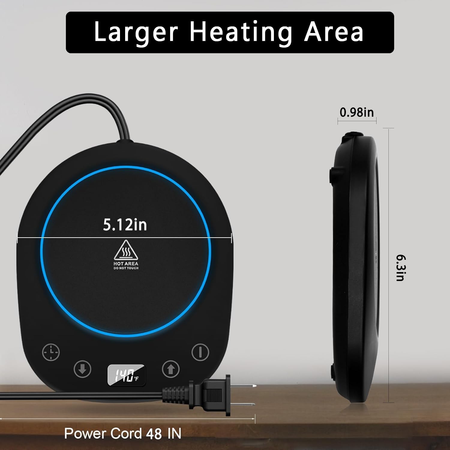 HYRIXDIRECT temporizador de 8 horas con apagado automático para seguridad.