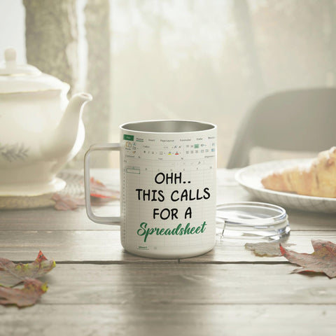 Diseño spreadsheet en la taza hyturtle, regalo divertido para contabilidad.