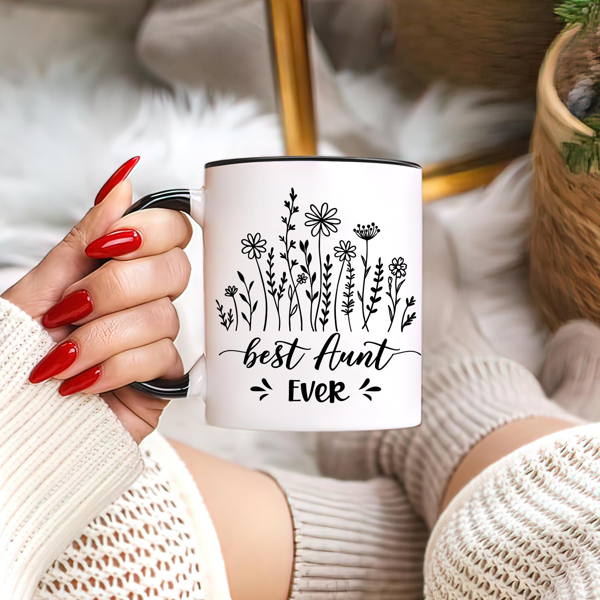 Taza de la tía Hyturtle 11oz con diseño duradero.