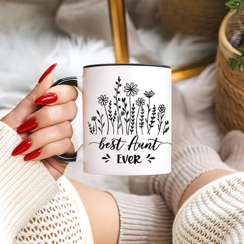 Taza de la tía Hyturtle 11oz con diseño duradero.