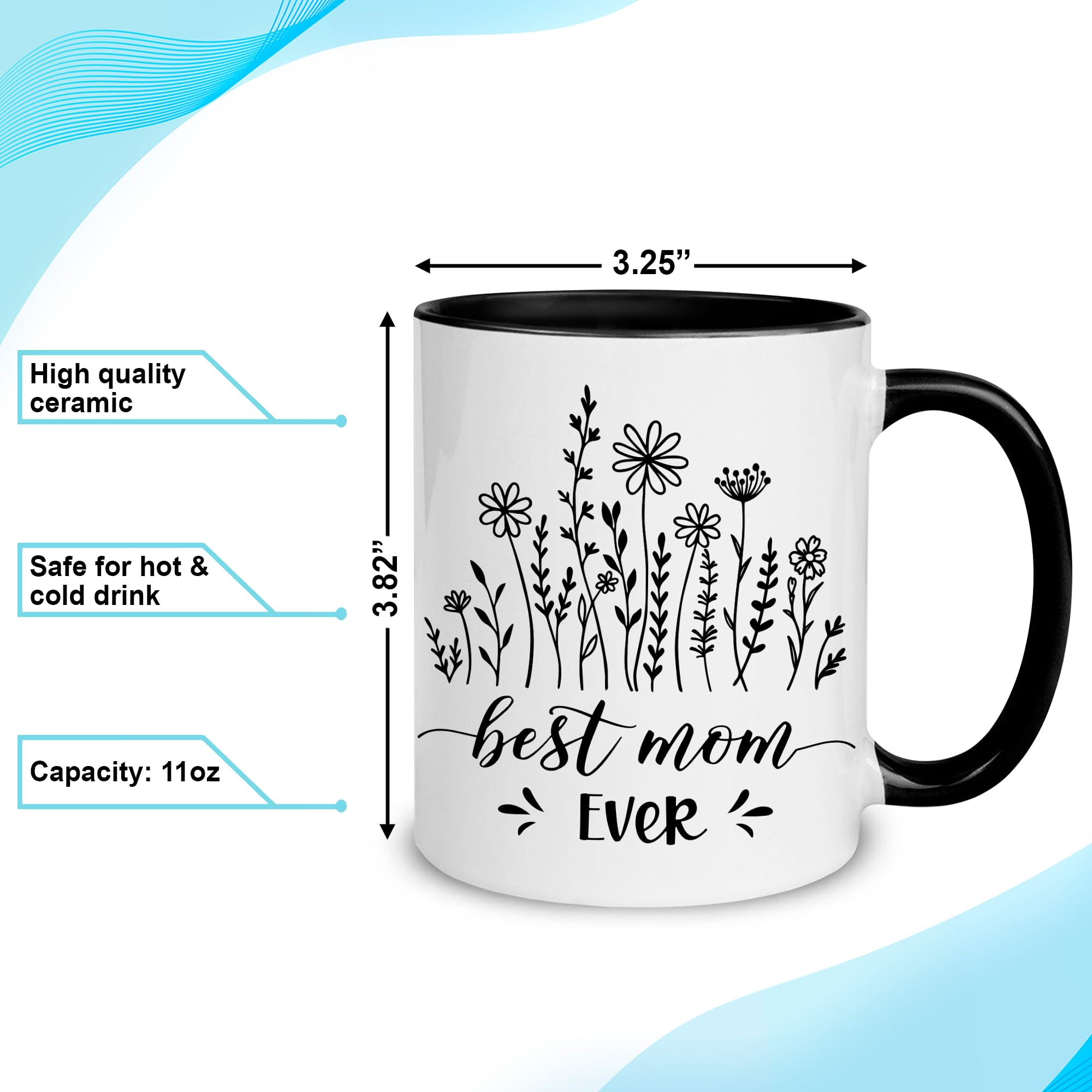 Taza Hyturtle con acabado brillante y diseño visible en ambos lados.
