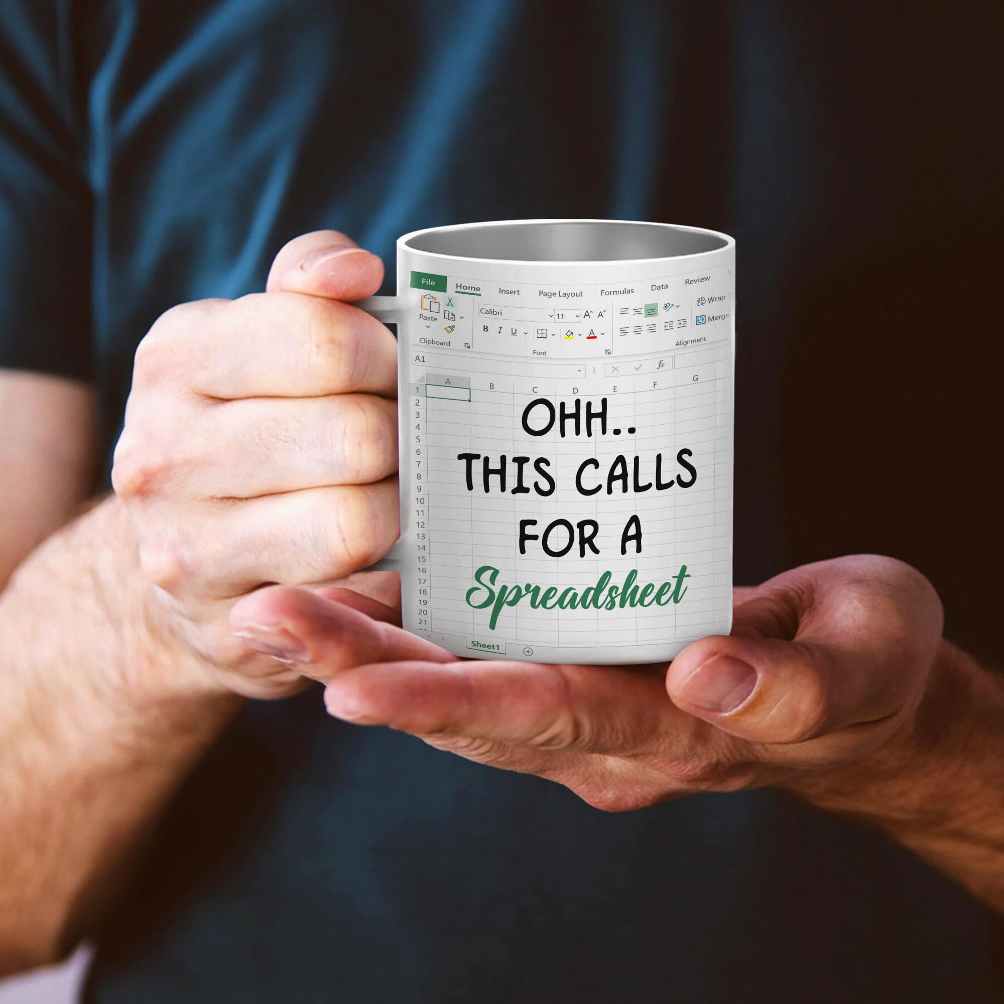 Taza hyturtle para uso diario de café y té en la oficina.