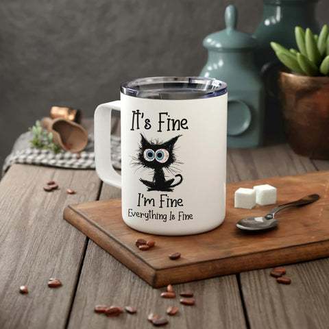 Hyturtle vaso térmico con diseño humorístico de gatos impreso.