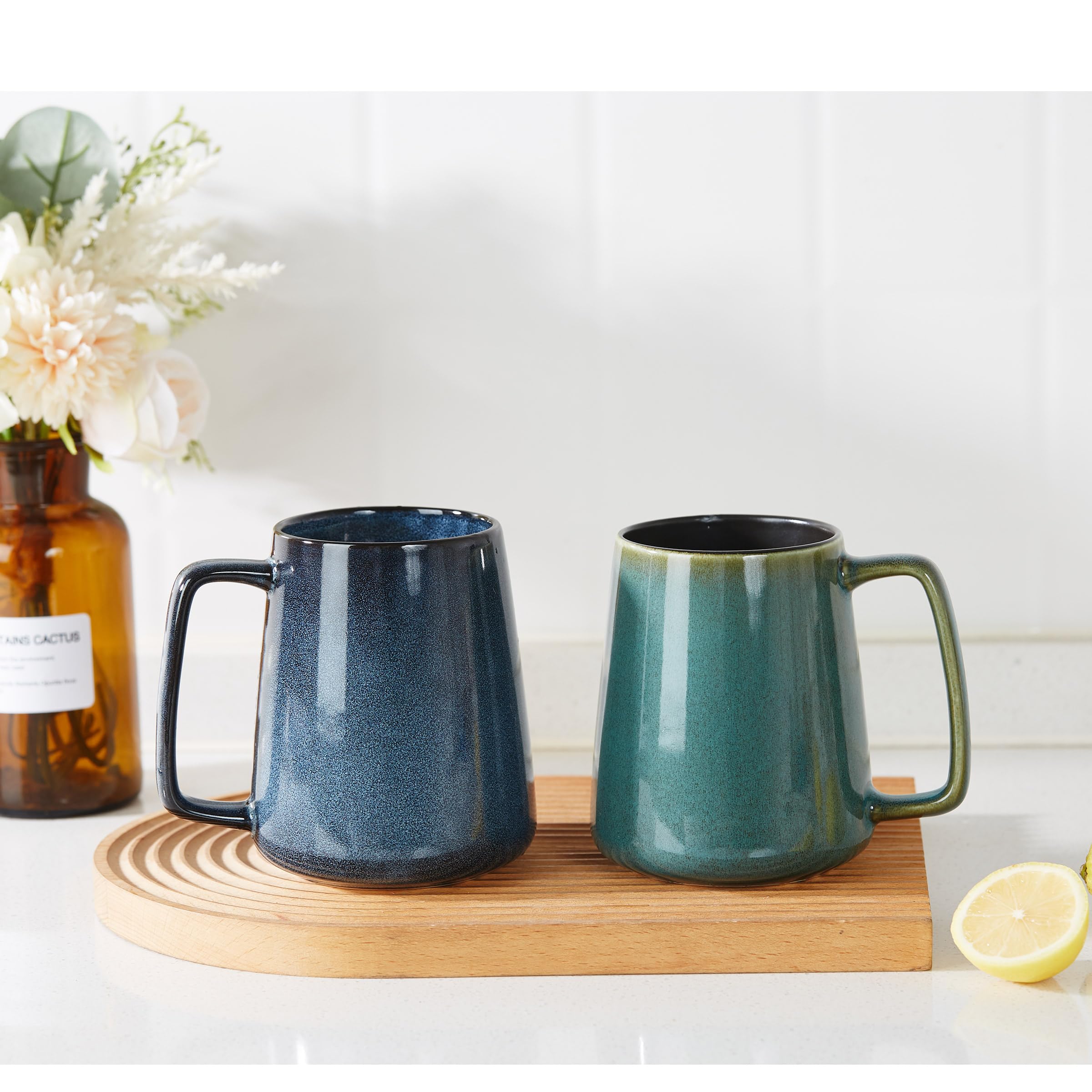 HYTYSKAR taza con mango grande ergonómico para sostener cómodamente