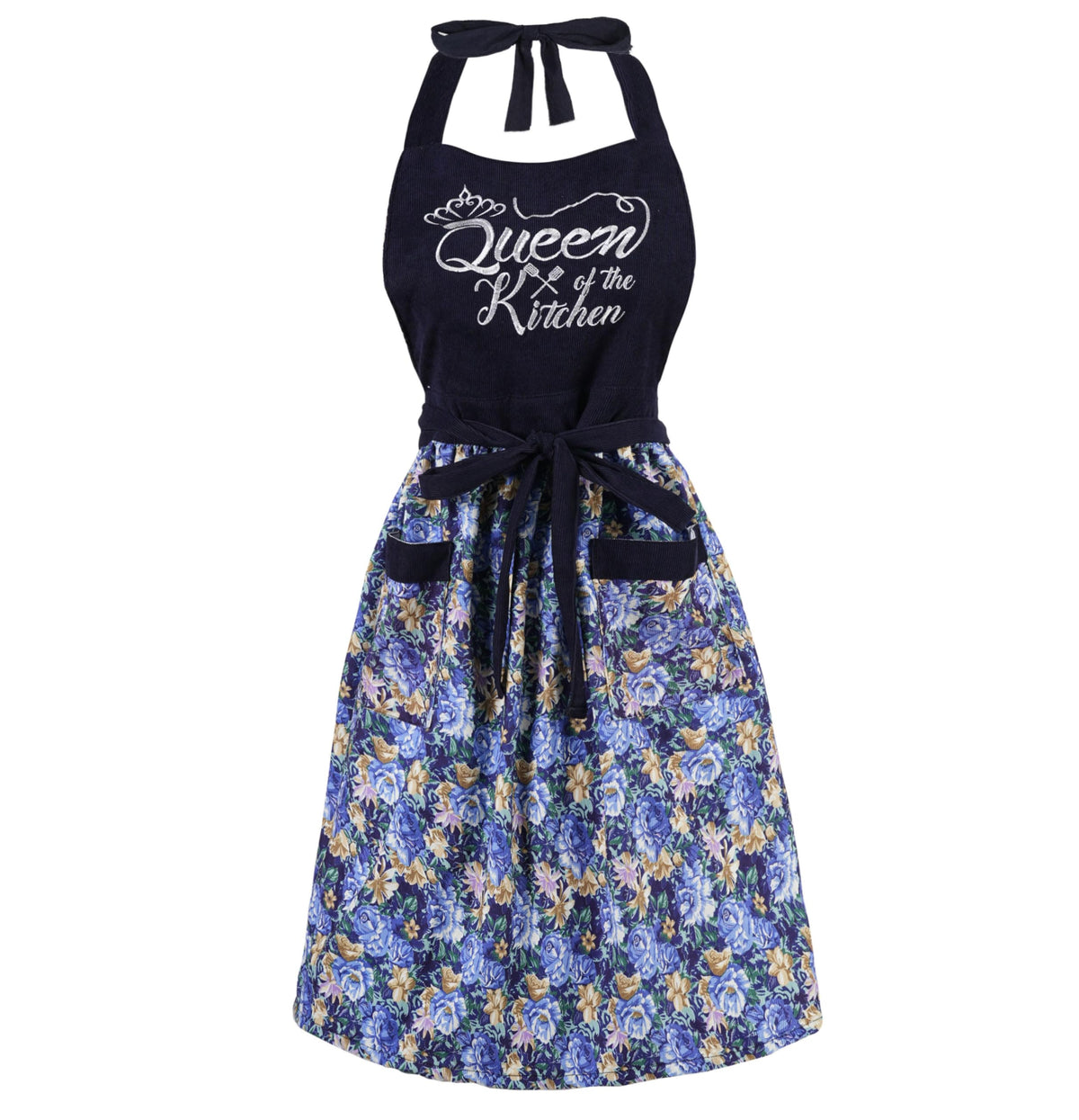 HYVOROS delantal floral con bolsillos protege la ropa y añade color a la cocina