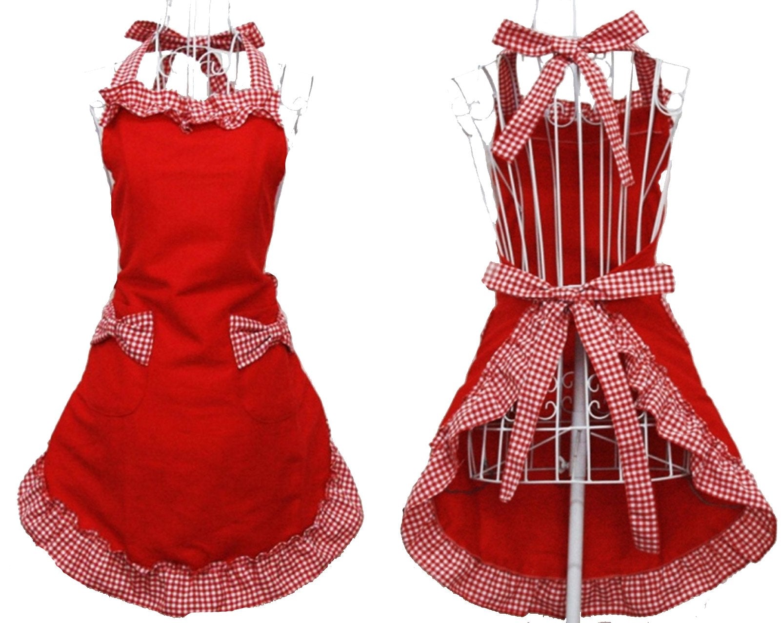 Hyzrz delantal ajustable cuello y cintura, cómodo para tallas variadas.