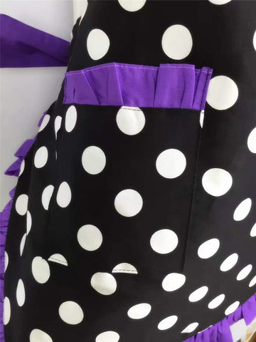 Hyzrz delantal negro con cintas en la cintura, talla para la mayoría.