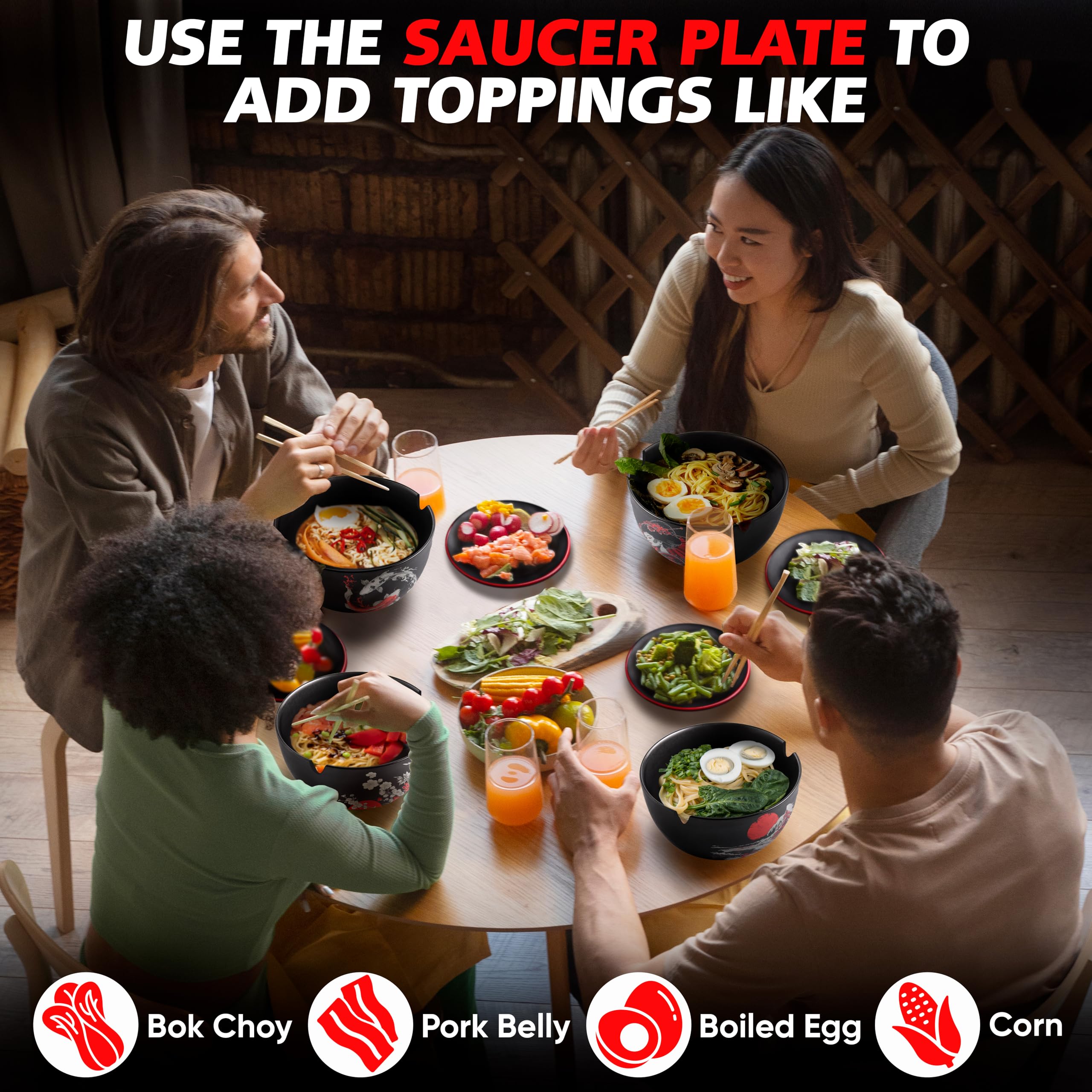 i2 Home palillos integrados ramen: palillos prácticos para comer rápidamente