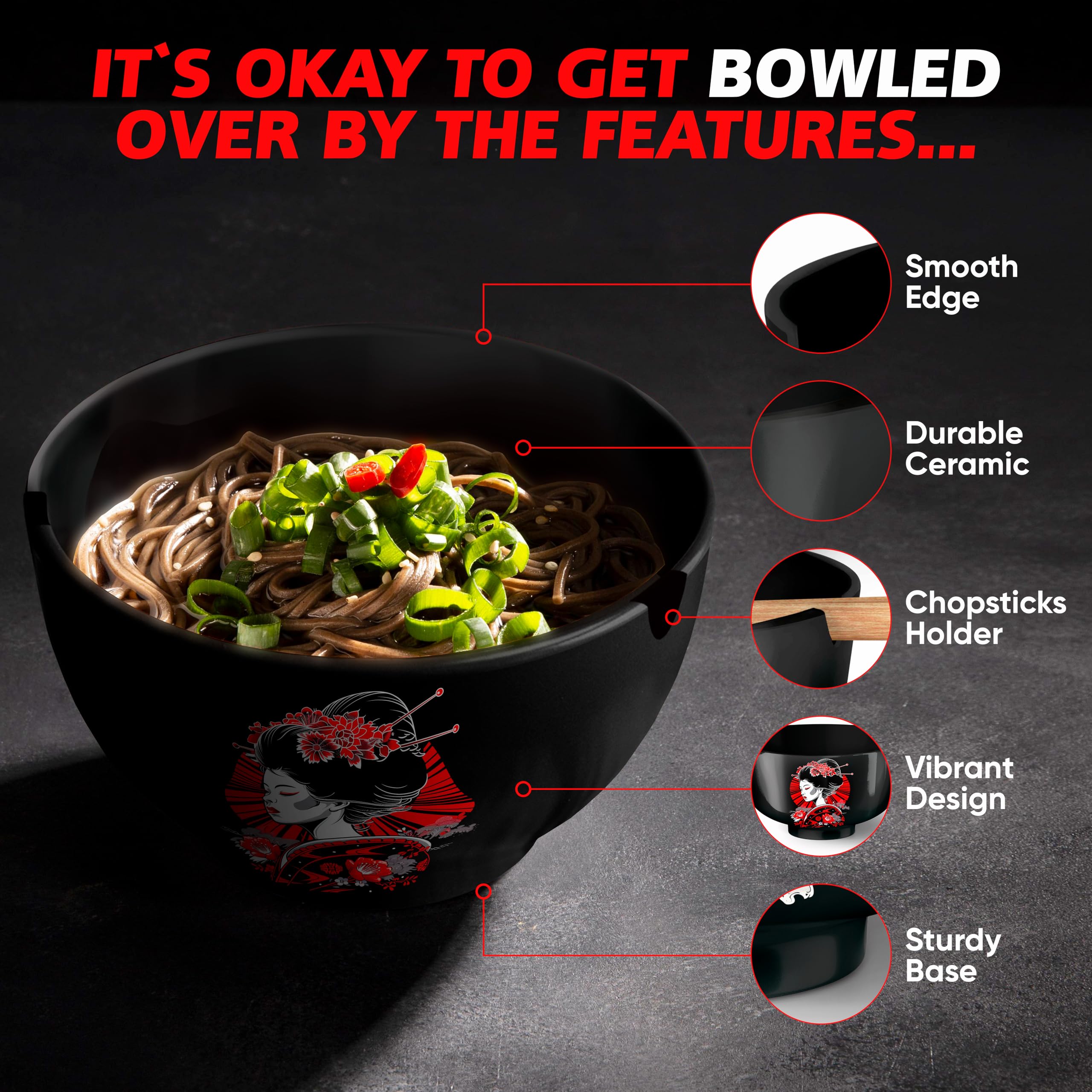 i2 Home platillos para ramen: base estable para presentación elegante