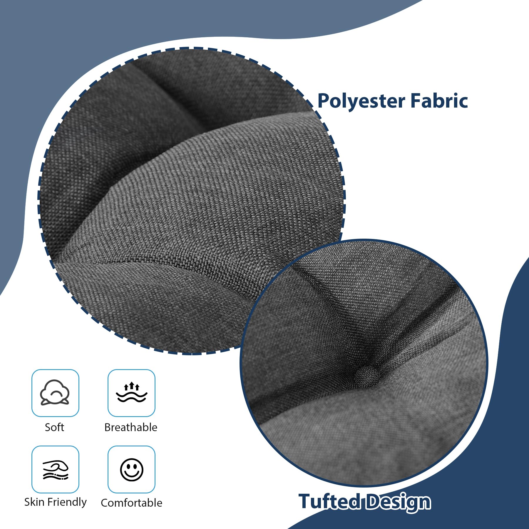IASEAHK cojín para silla con borde punteado, acabado resistente