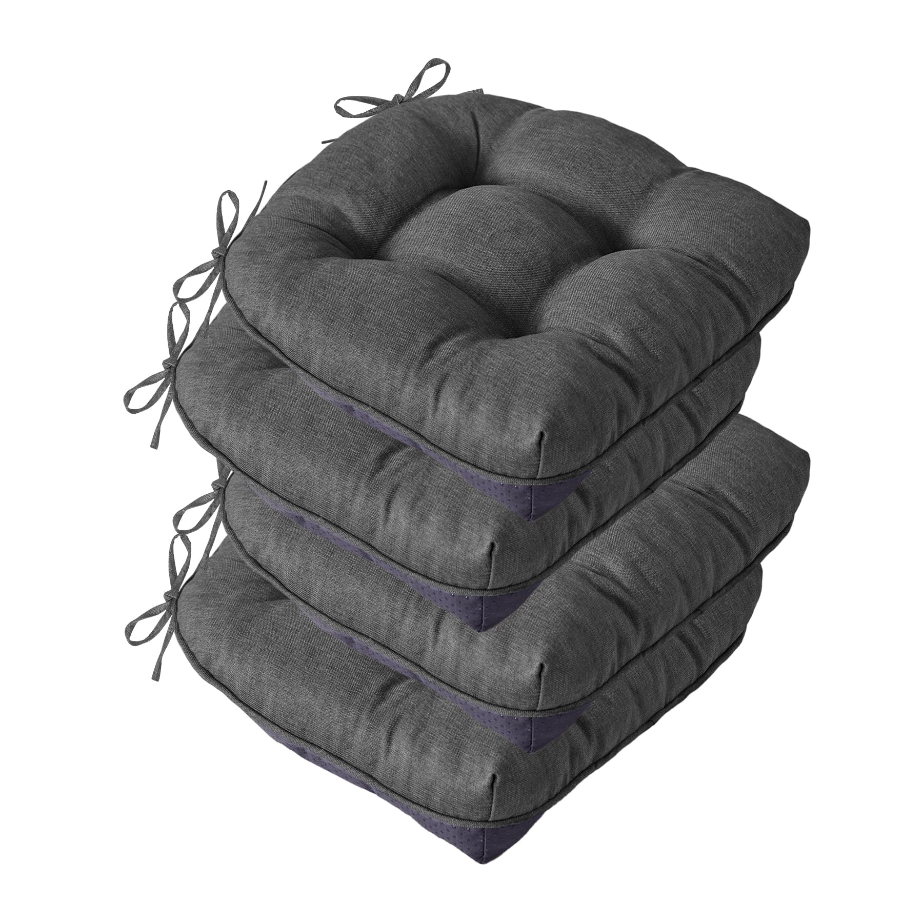 IASEAHK cojín para silla de comedor gris oscuro, confort duradero