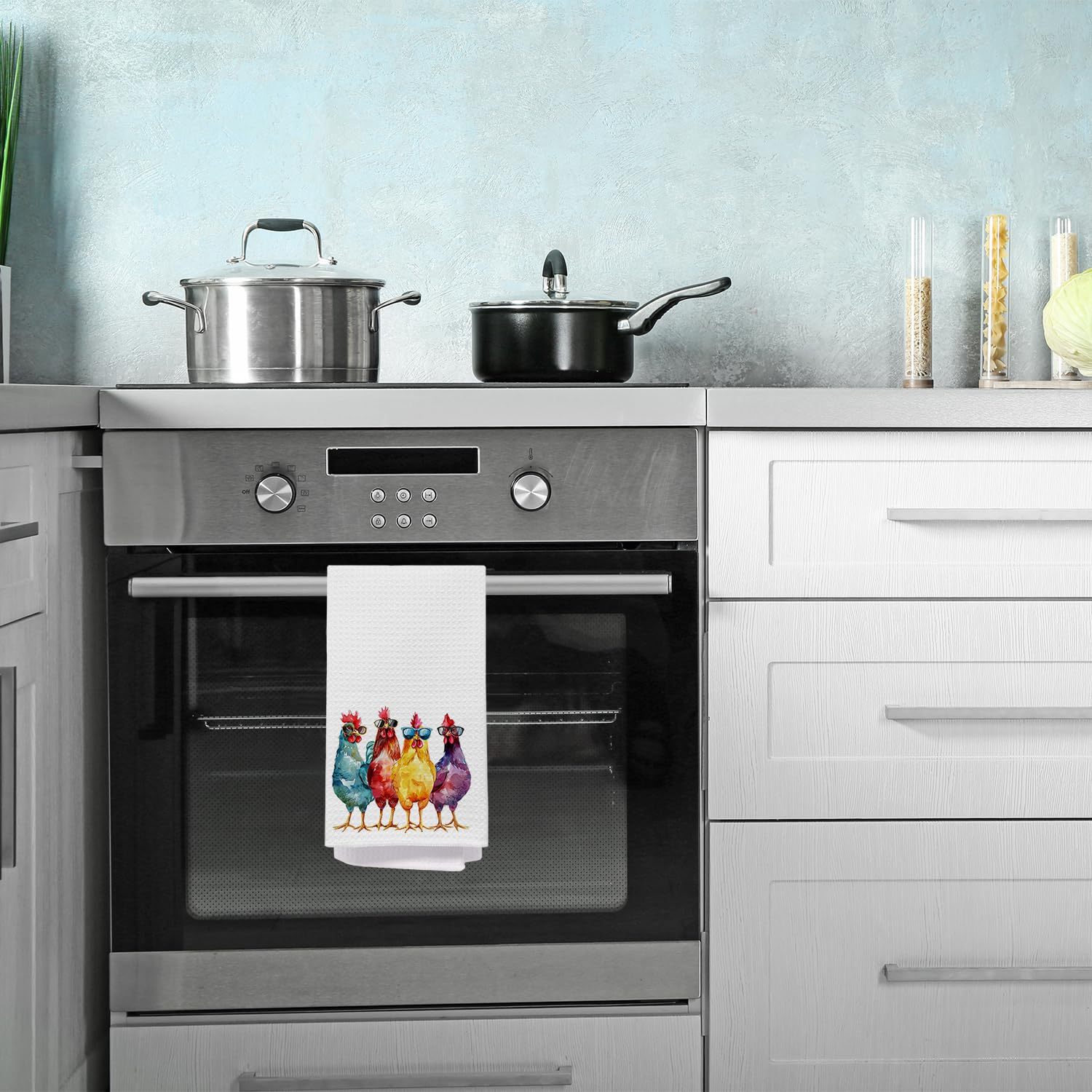 IAFQWDS toalla para cocina y baño, pollitos modernos combinan con cualquier espacio.