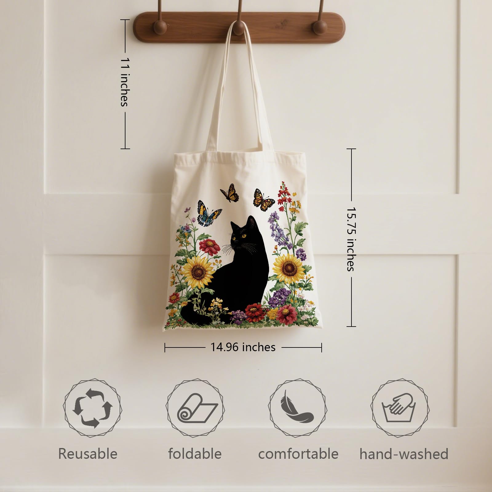 Ialtsidws bolsa tote con cremallera interior, organiza objetos pequeños en cada paseo.