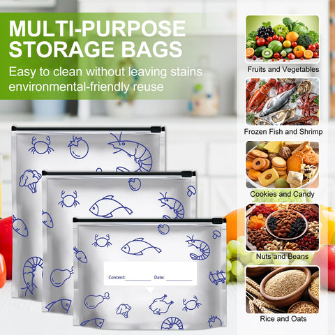  Iaolose bolsas conservan frescura y sabor para frutas, verduras y carnes