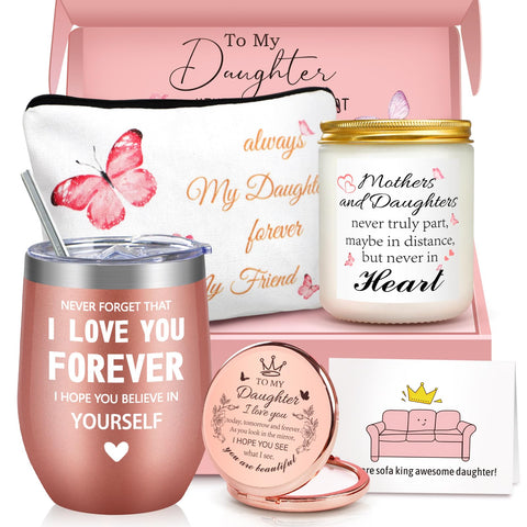 iAOVUEBY caja regalo para hija, diseño rosa y acabado elegante