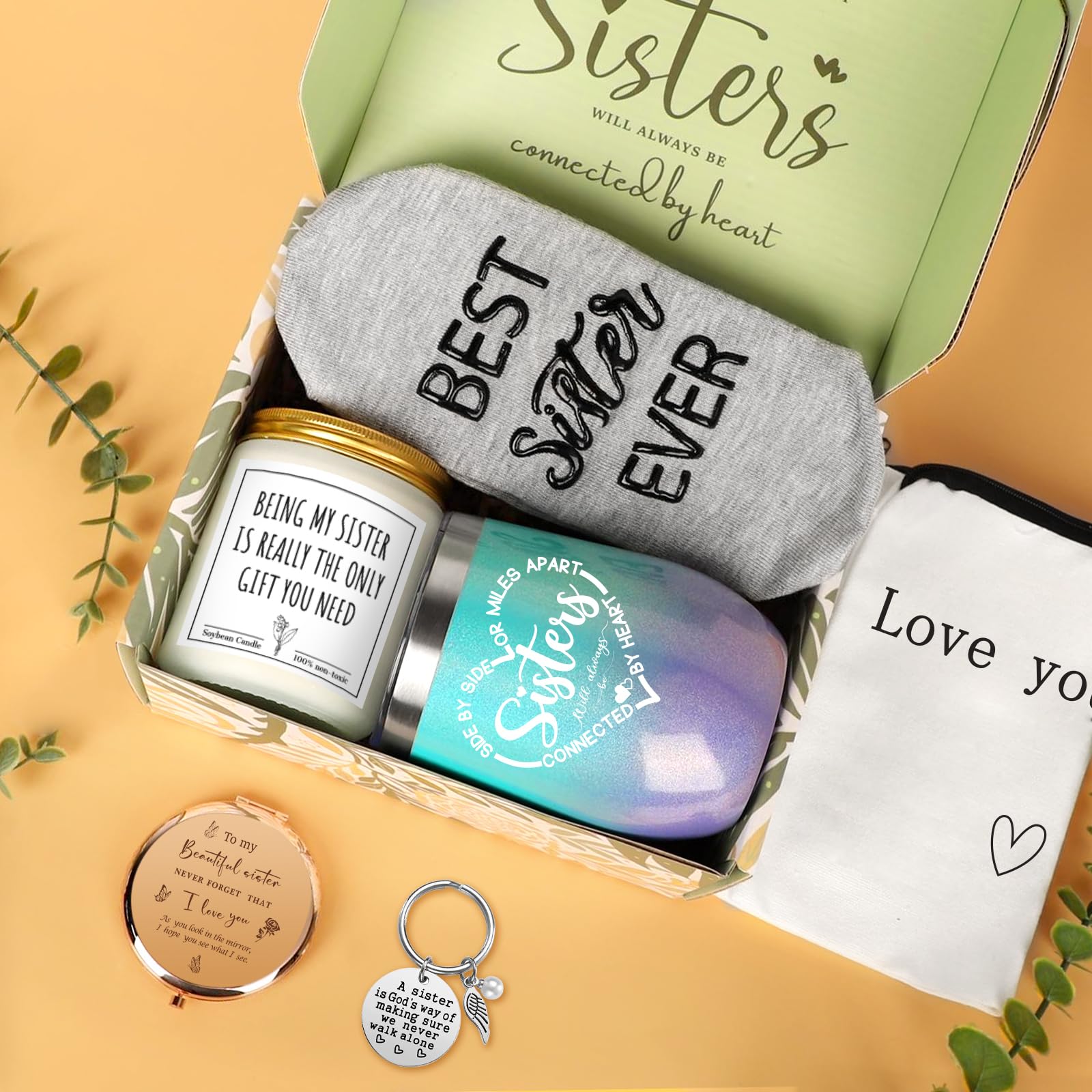 iAOVUEBY ideas de regalo para hermana, conjunto único para su día especial