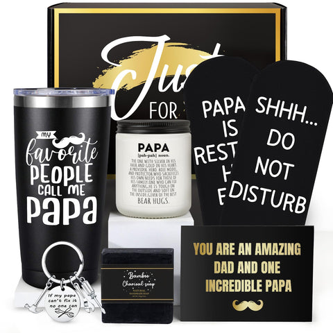 iAOVUEBY Papa: caja regalo elegante lista para sorprender al padre o abuelo.