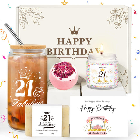 Vaso de vidrio 16oz con tapa y pajita de iAOVUEBY, ideal para beber con estilo.