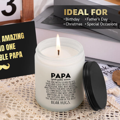 iAOVUEBY Vela aromatica que crea un ambiente cálido en casa.