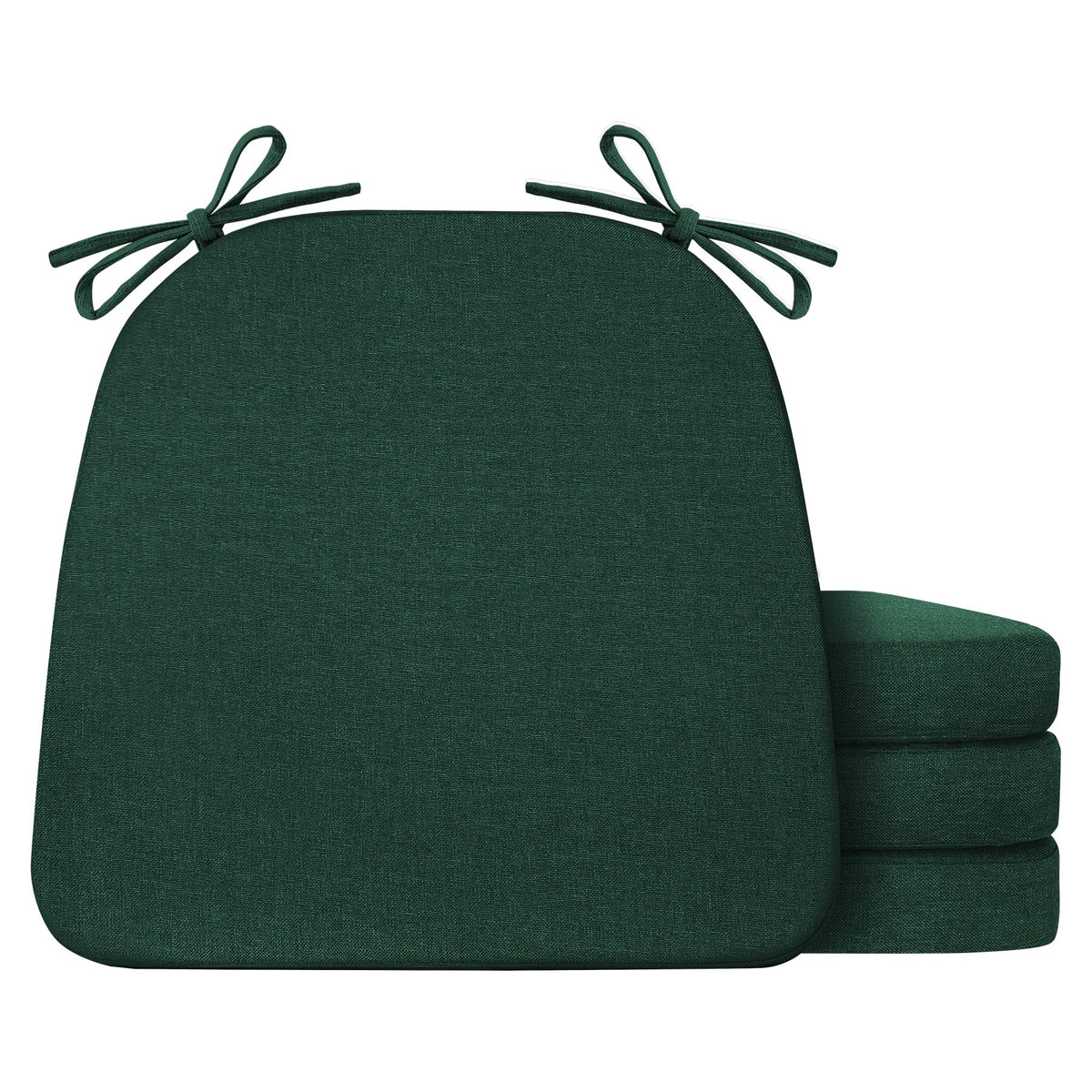 IASEAHK cojines para silla comedor en verde oscuro, vista frontal, confort para comidas largas.