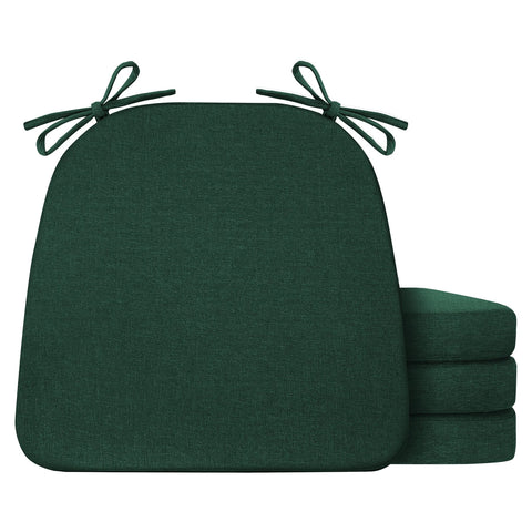 IASEAHK cojines para silla comedor en verde oscuro, vista frontal, confort para comidas largas.