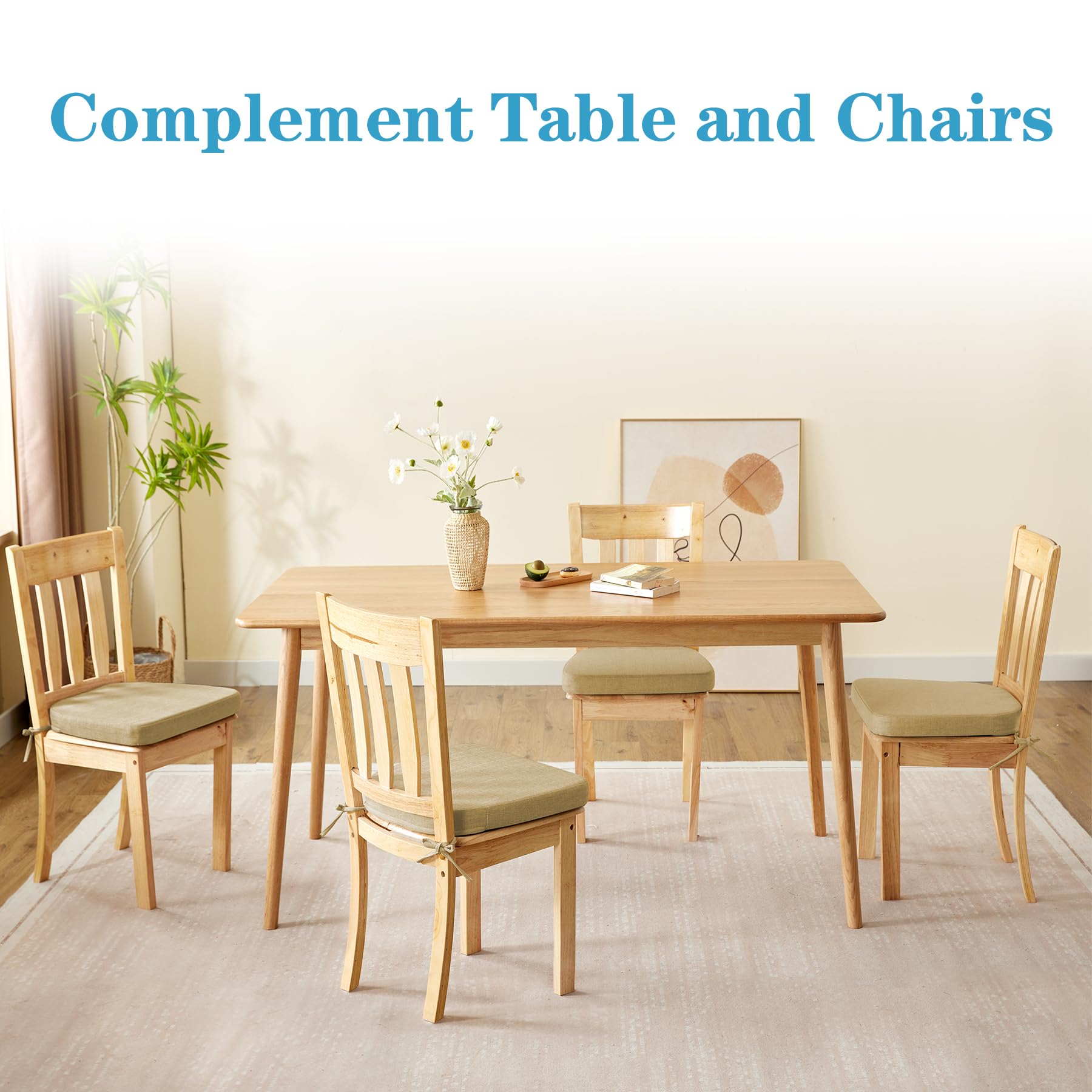 IASEAHK almohadillas para silla comedor con textura suave al tacto