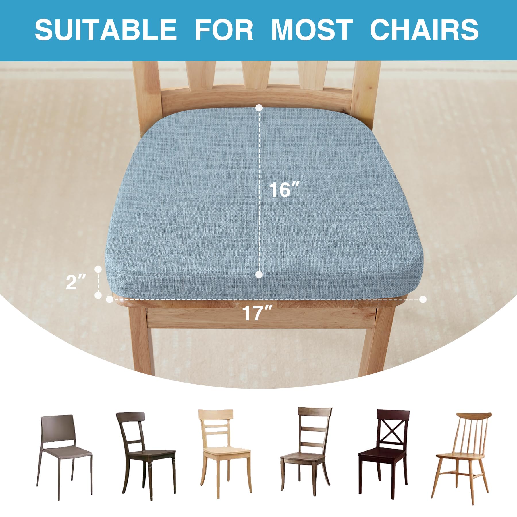 IASEAHK cojines silla comedor funda removible facilita la limpieza