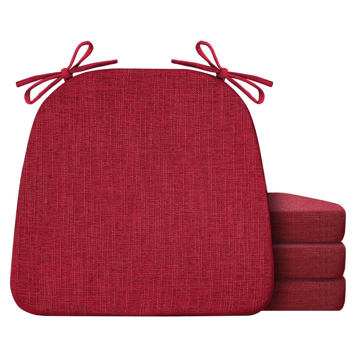 Cojines IASEAHK para sillas de comedor rojos, confort duradero durante comidas.