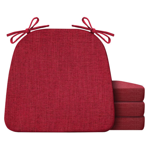 Cojines IASEAHK para sillas de comedor rojos, confort duradero durante comidas.