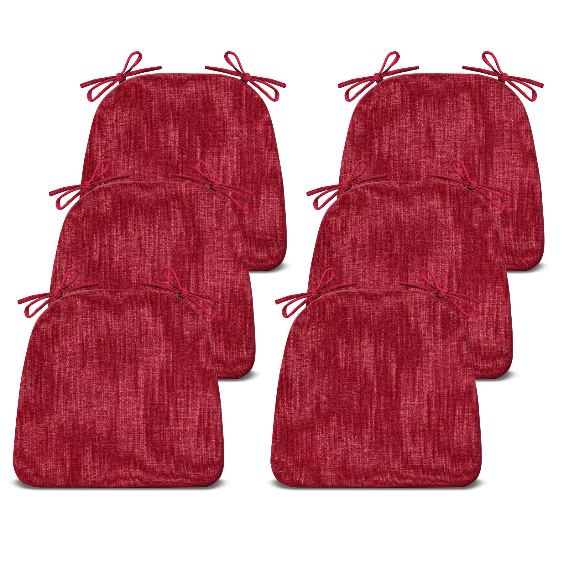 IASEAHK cojines para comedor, conjunto de 6, color rojo, confort duradero para comidas.