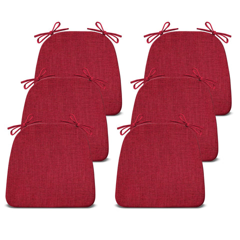 IASEAHK cojines para comedor, conjunto de 6, color rojo, confort duradero para comidas.