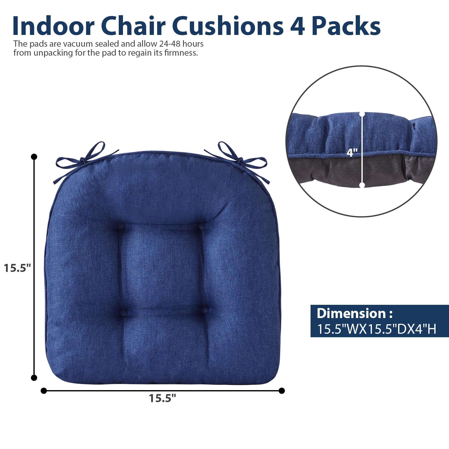 IASEAHK cojin silla cocina antideslizante con base de silicona para estabilidad.