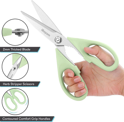 iBayam hojas de acero inoxidable listas para cortar carnes