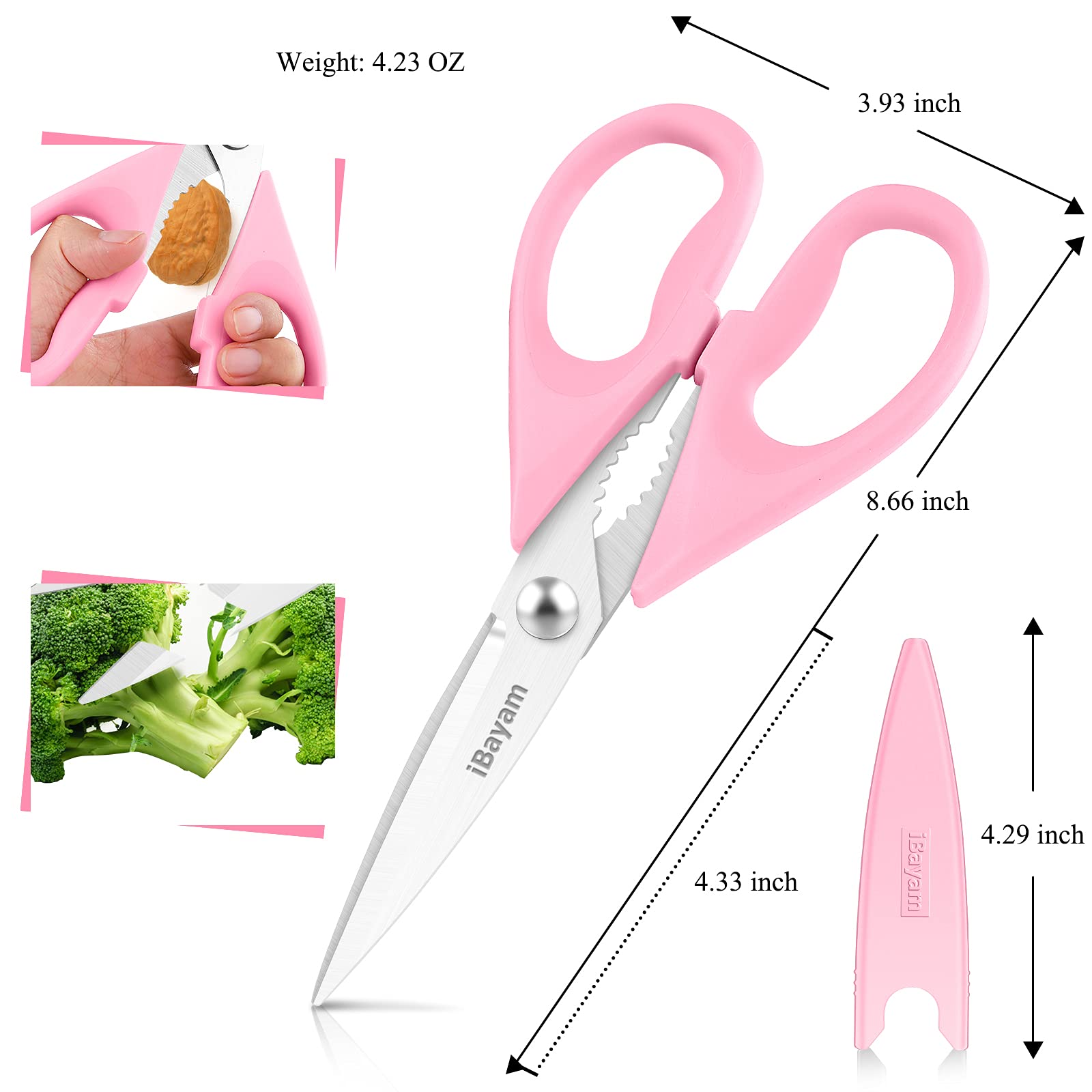 iBayam tijeras cocina corte aves y huesos, uso rápido y limpio