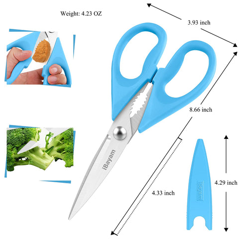 Cuchillas de acero inoxidable iBayam para cortar carne y verduras.