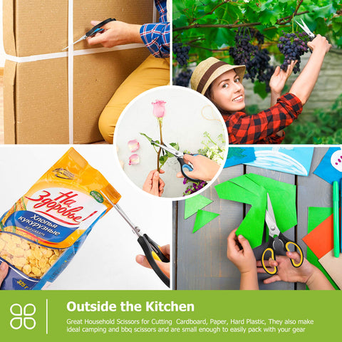 Juego de dos tijeras iBayam para cocina y tareas domésticas diversas.