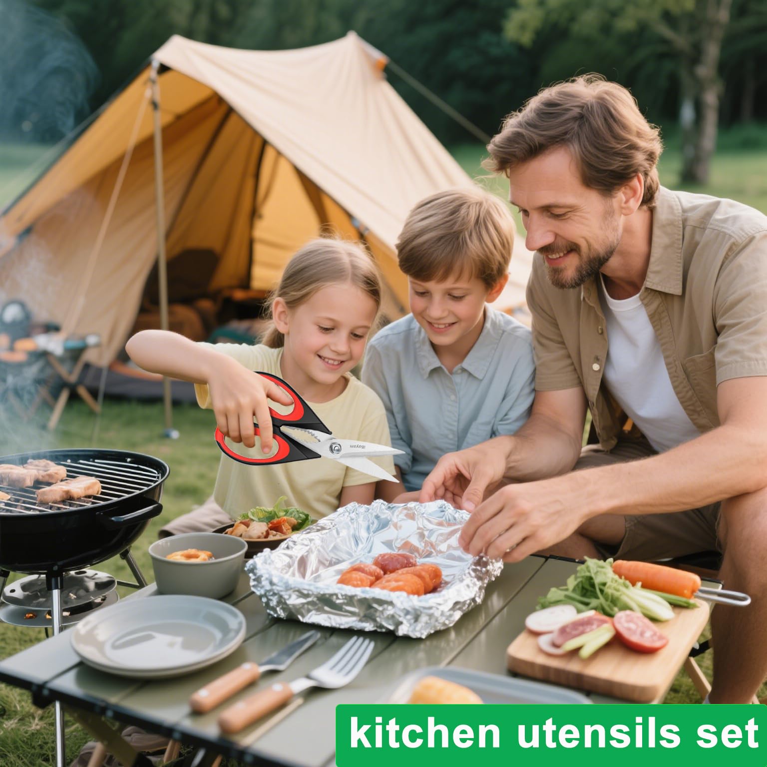 iBayam tijeras multiusos para tareas de cocina y hogar.