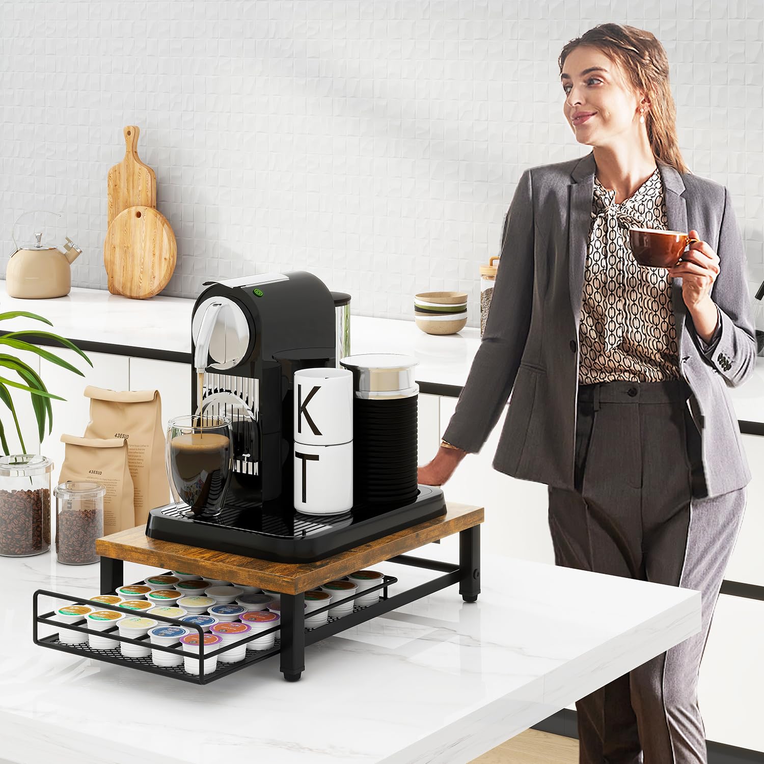 ibuyke dimensiones cajon pod cafe: tamaño compacto para cocinas pequeñas