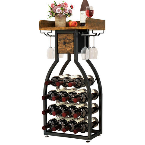 IBUYKE estante para vino, vista general para ordenar botellas en casa.